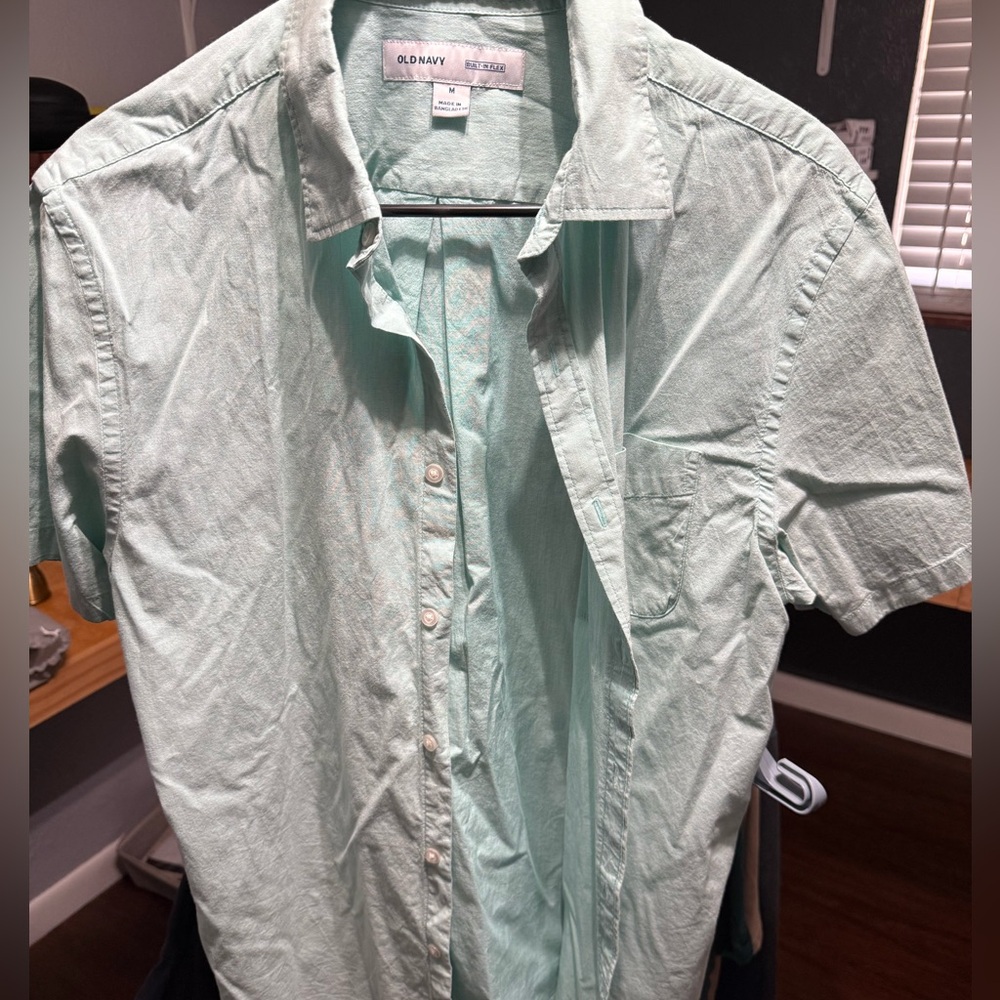 Old Navy Men's Mint Green Casual Shirt